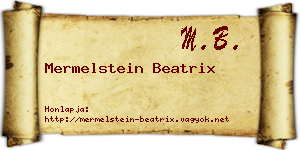 Mermelstein Beatrix névjegykártya